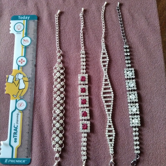 Lot of 4 crystal bracelets - Picture 4 of 5